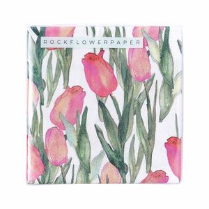 Pink Tulips Paper Cocktail Napkins (Pack of 25) 4