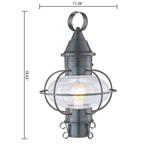 Classic 18.75'' High 1-Light Outdoor Post Light - Gun Metal 2
