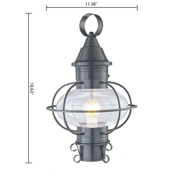 Classic 18.75'' High 1-Light Outdoor Post Light - Gun Metal