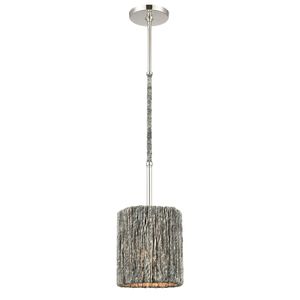 Abaca 8'' Wide 1-Light Mini Pendant - Polished Nickel 1