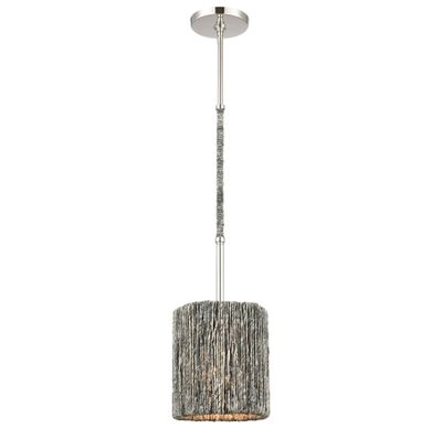 Abaca 8'' Wide 1-Light Mini Pendant - Polished Nickel