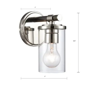 Burrow 5'' Wide 1-Light Vanity Light - Polished Nickel 2