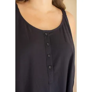 Adjustable Strap Flowy Jumper with Button Detail 2