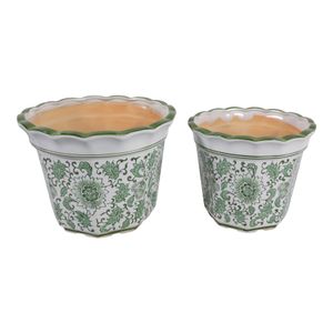 ENOCHFIELD SET OF 2 GREEN PLANTER 9 (IN) 5
