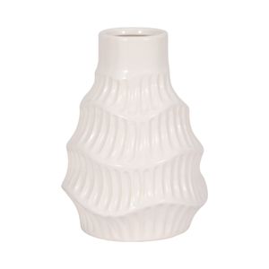 WELDONBEACH WHITE VASE 8 (IN) 4