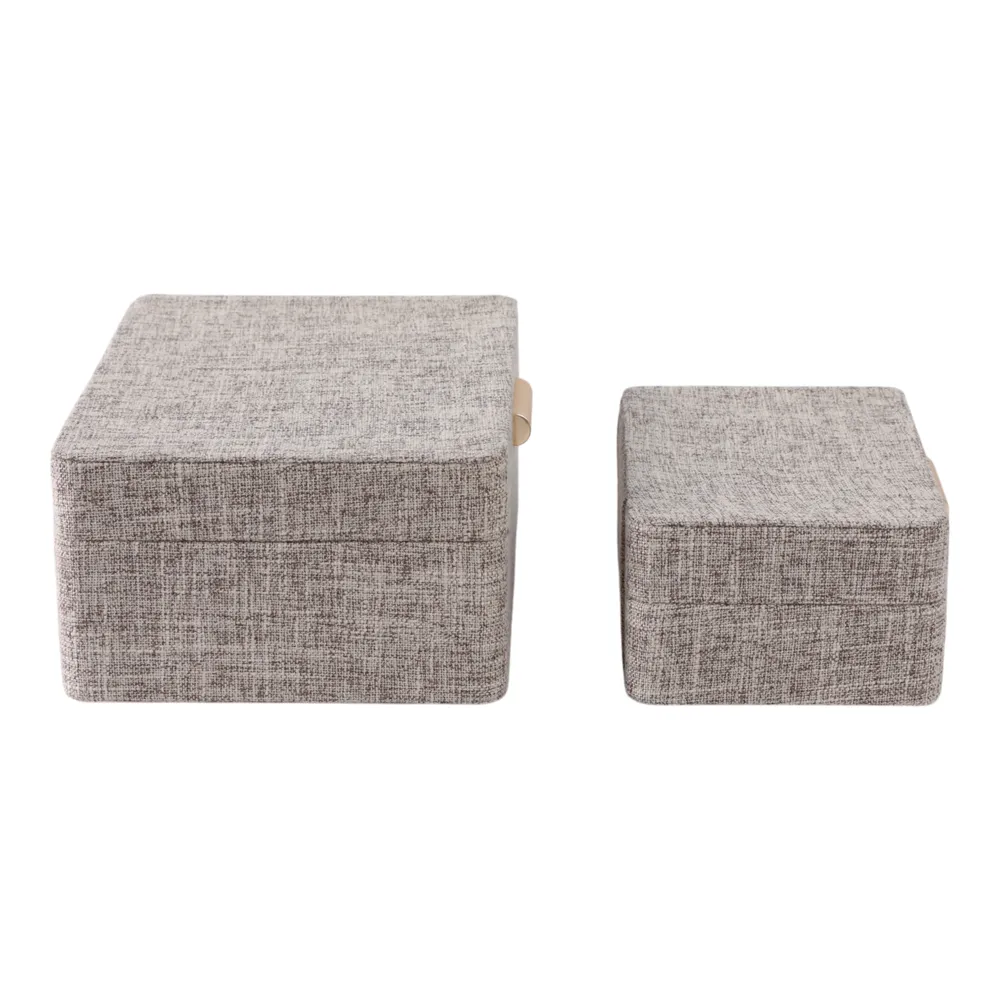 EVERTONPORT SET OF 2 BROWN BOXES 5 (IN)