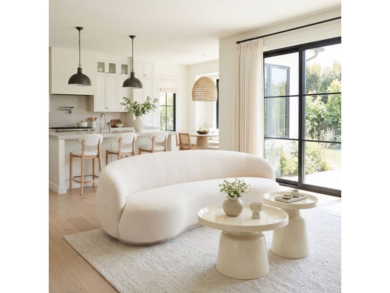 Beurre Coffee Table Set Ivory 9
