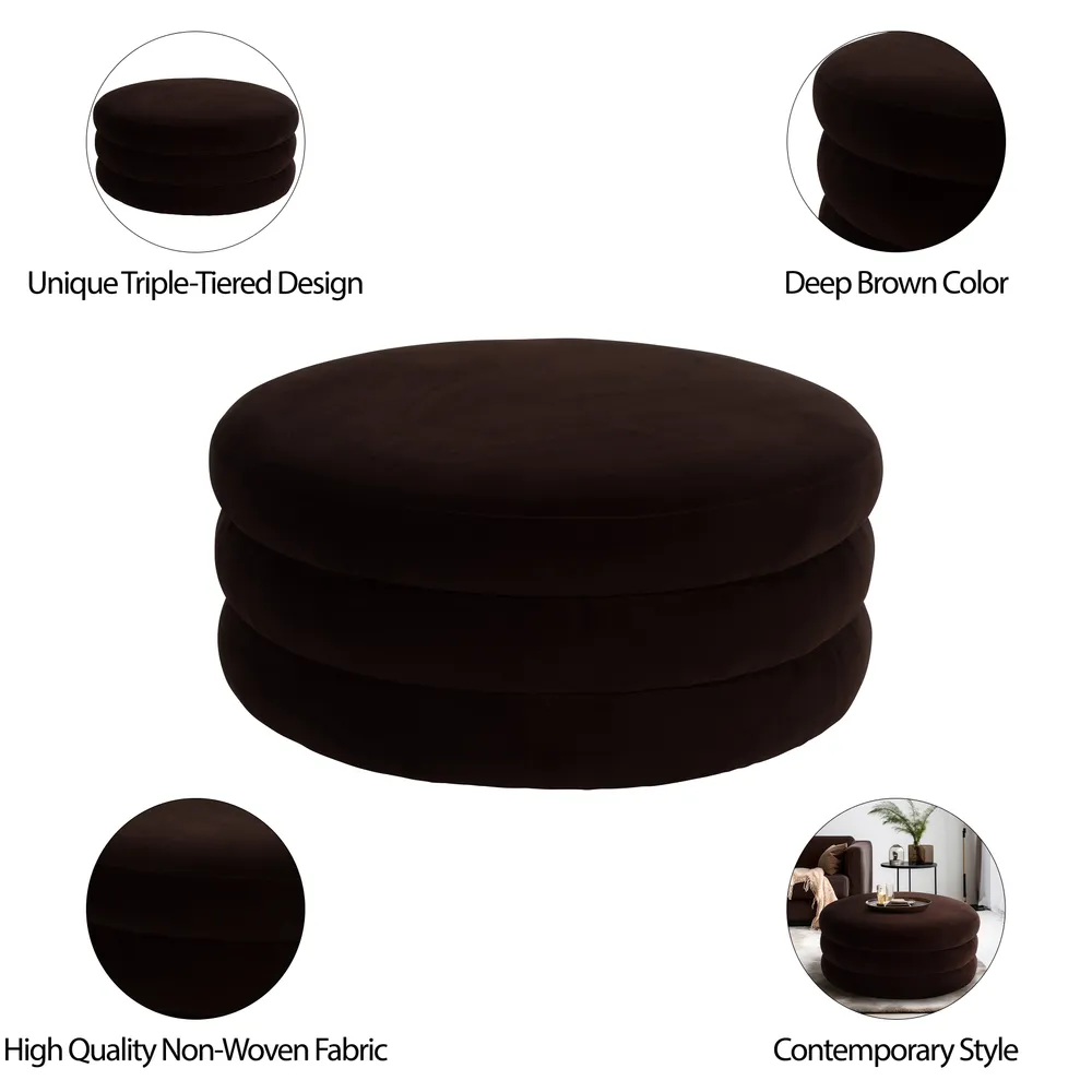 BLAKEGROVE BROWN OTTOMAN 17 (IN)