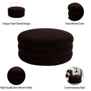 BLAKEGROVE BROWN OTTOMAN 17 (IN) 9