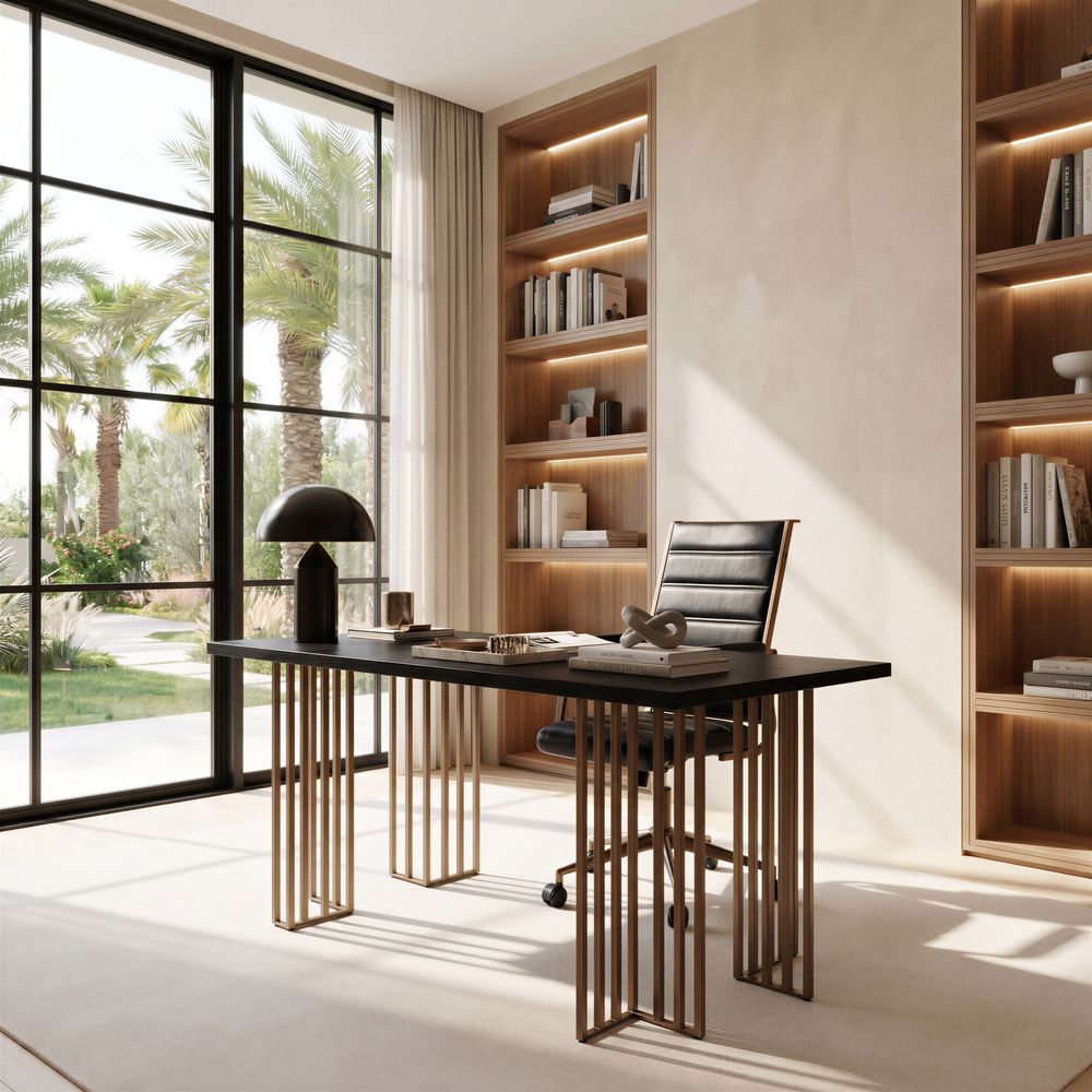 Gardo Desk Black & Brass