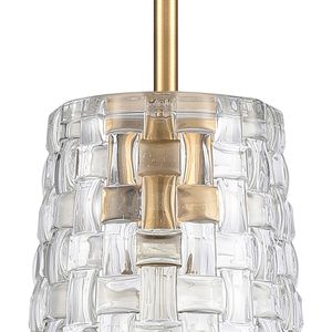 Lightweave 5.5'' Wide 1-Light Mini Pendant - Satin Brass 3