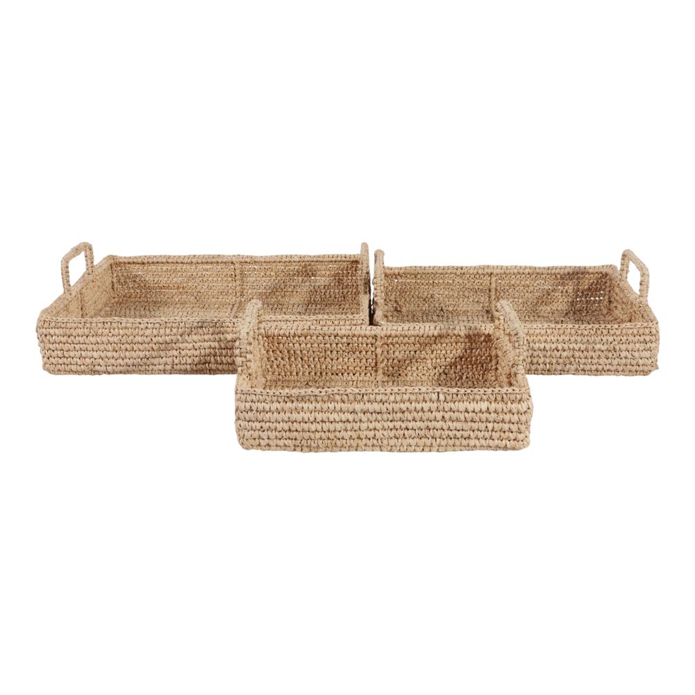 FLINTGROVE SET OF 3 BROWN TRAY 5 (IN)