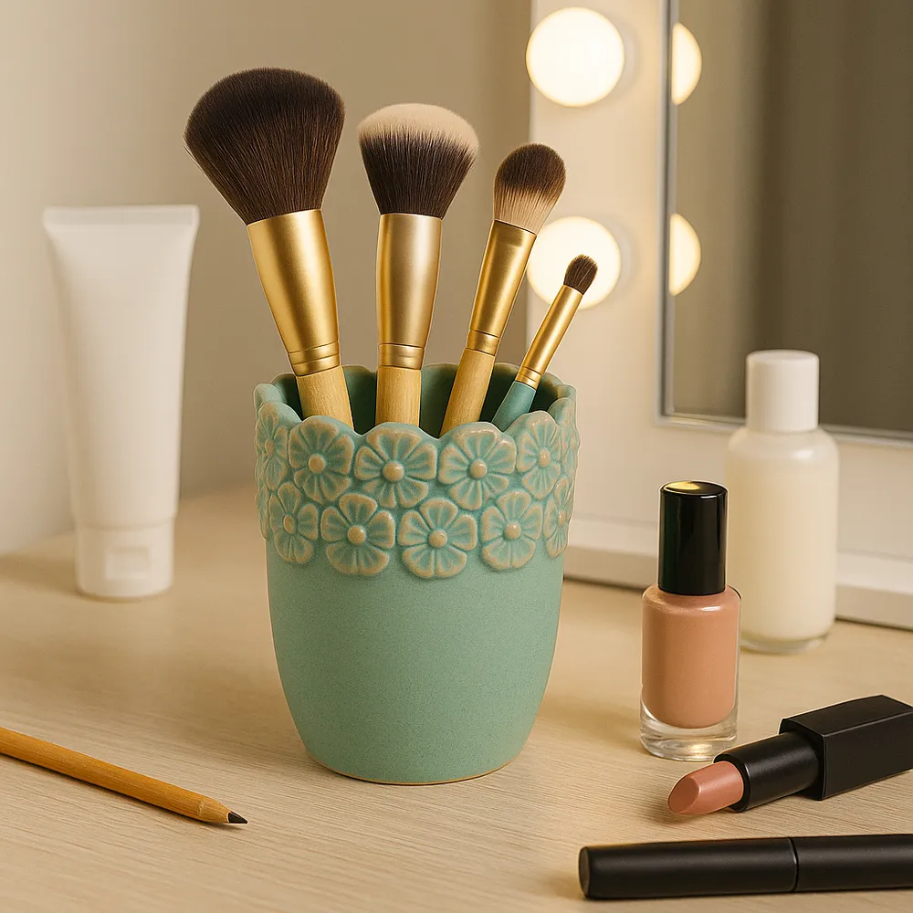 DUNBARMILL GREEN PENCIL CUP 5 (IN)