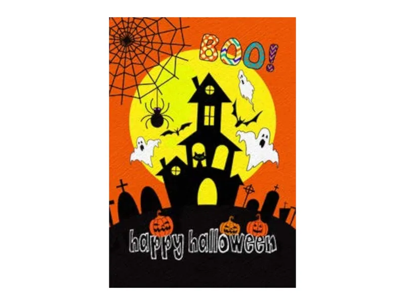12X18IN HAPPY HALLOWEEN BOO 1