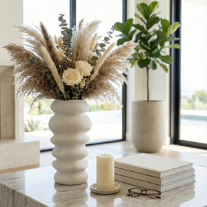 DUTTONMORE WHITE VASE 16 (IN) 11