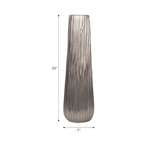 METAL, 23" JESSON LARGE SILVER VASE 7