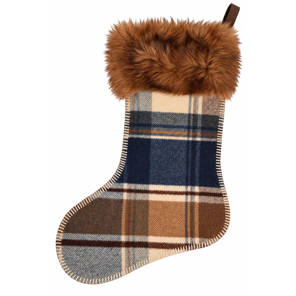 Christmas - Stocking 14x20 - Bunk House Plaid