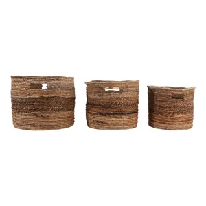 KIPWELL SET OF 3 BROWN BASKETS 13 (IN) 3