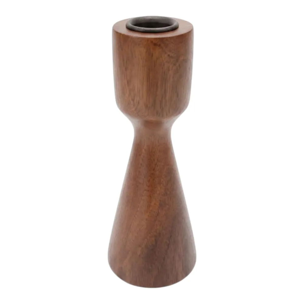 FARLEYSIDE BROWN CANDLE HOLDER 8 (IN)