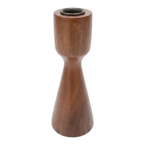 FARLEYSIDE BROWN CANDLE HOLDER 8 (IN) 1