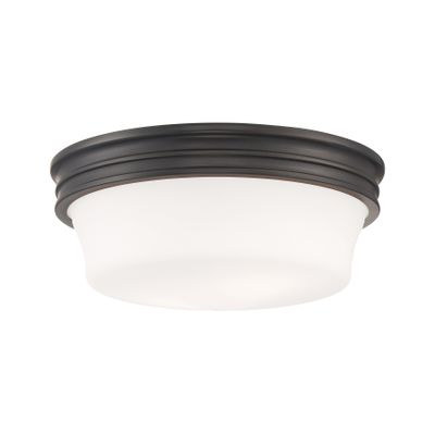 Galen 14″ Wide 3-Light Flush Mount - Oil Rubbed Bronze