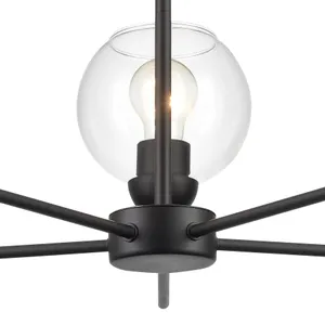 Boman 28'' Wide 5-Light Chandelier - Matte Black 5