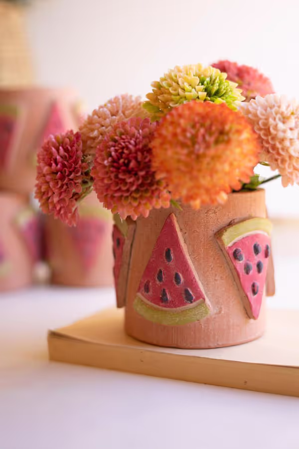 Clay Watermelon Container / Short