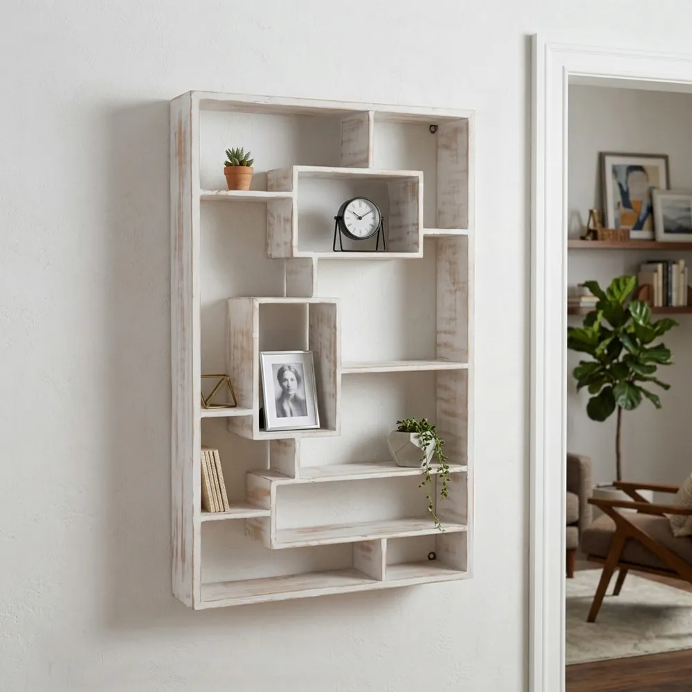 RAFETON WHITE WALL SHELF 39 (IN)