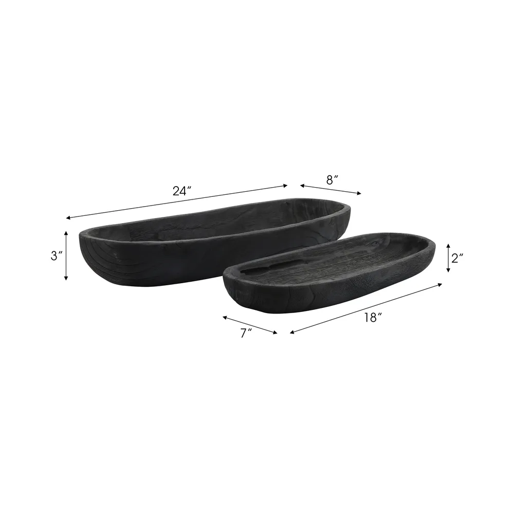 ELTONWIND SET OF 2 BLACK BOWLS 4 (IN)