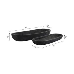 ELTONWIND SET OF 2 BLACK BOWLS 4 (IN) 7