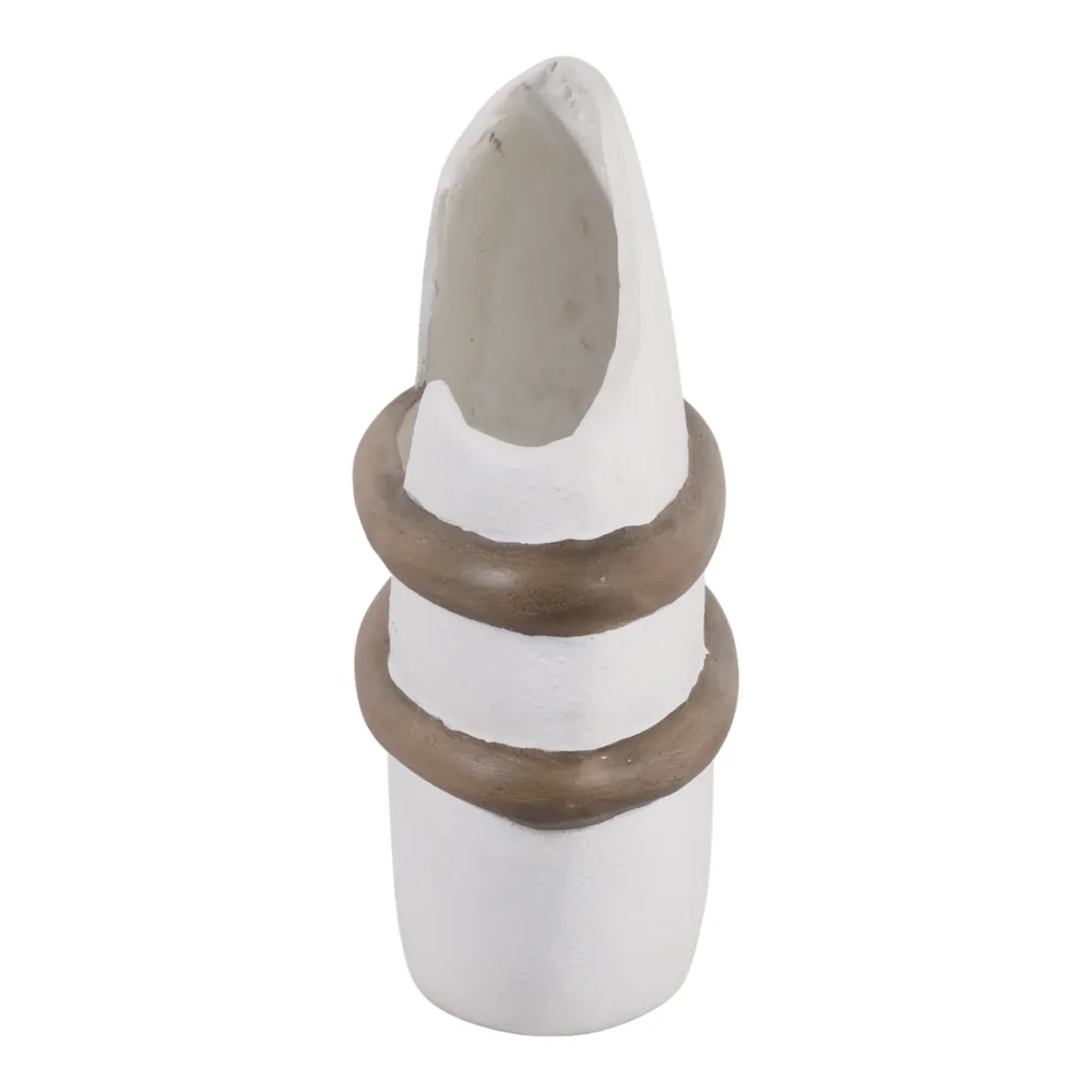LUKETON WHITE VASE 13 (IN)