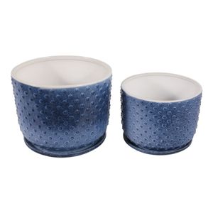 FIONAOAK SET OF 2 BLUE PLANTER 10 (IN) 5