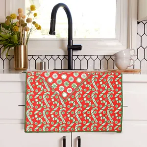 Candy Cane Eco Kitchen Tea Towel 3