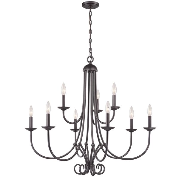 Montgomery 34'' Wide 9-Light Chandelier - Oil Rubbed Bronze