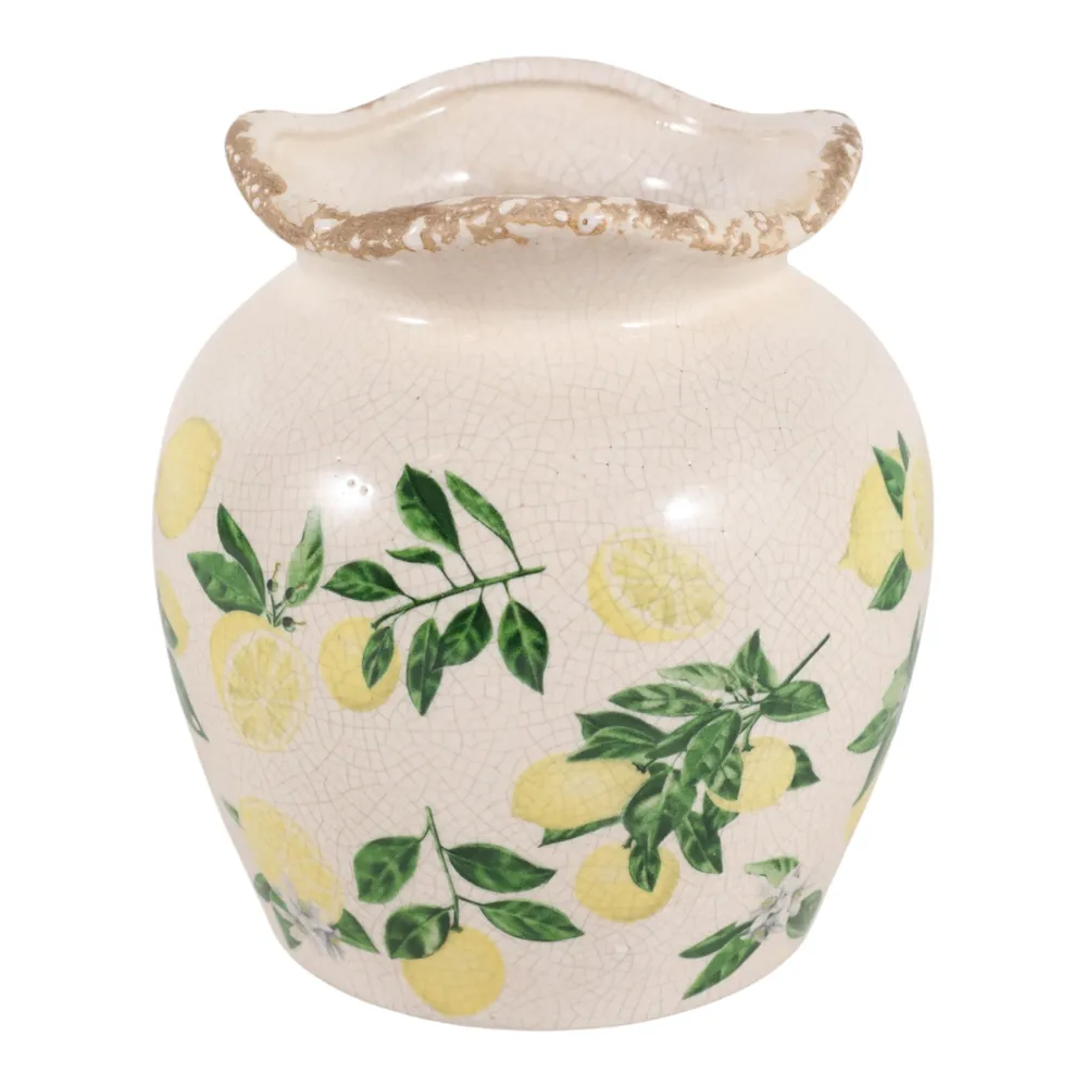 ROSEOAK YELLOW VASE 7 (IN)