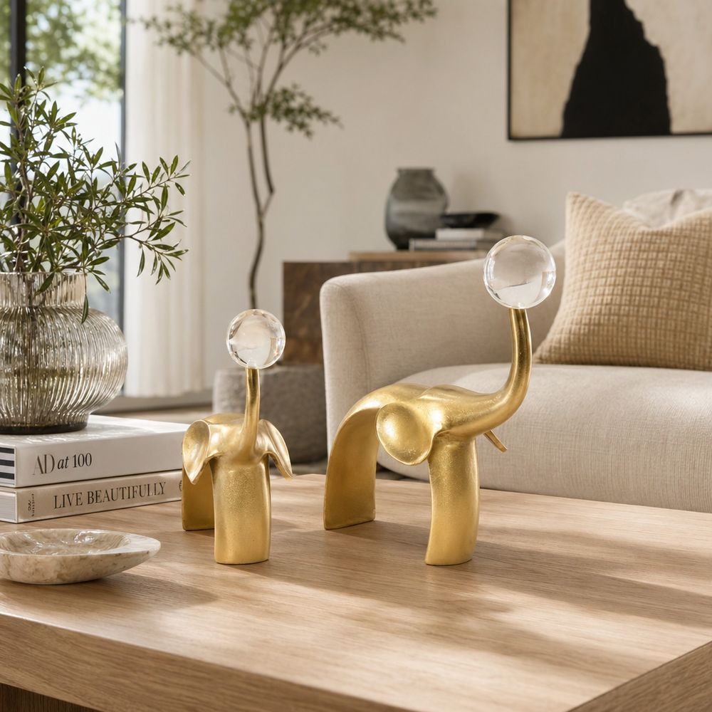GROVERPARK SET OF 2 GOLD DECOR 9 (IN)