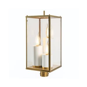 Back Bay 23.25'' High 3-Light Outdoor Post Light - Aged Brass 1