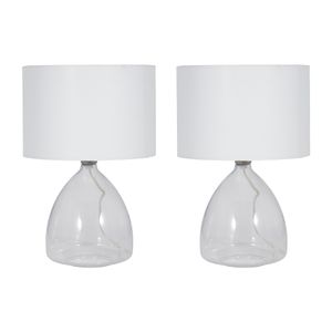 LANESIDE SET OF 2 CLEAR LAMPS 18 (IN) 1