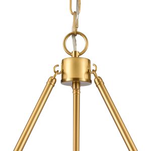 Abaca 20'' Wide 3-Light Chandelier - Brushed Gold 3