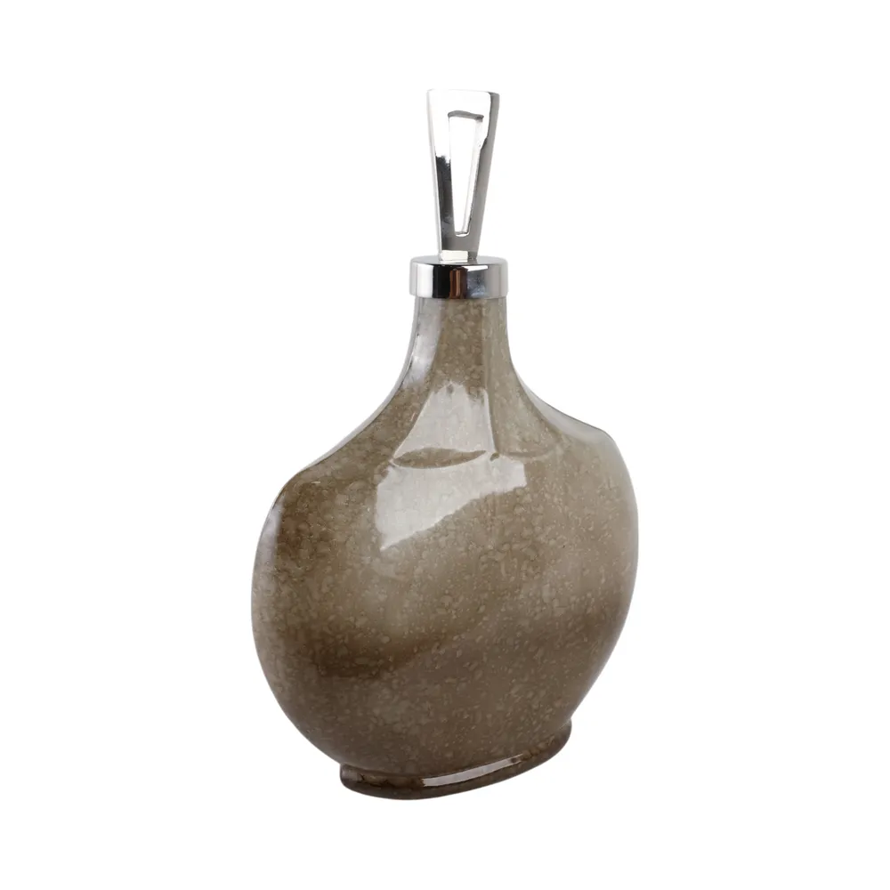 TATUMMORE WHITE GLASS VASE 16 (IN)