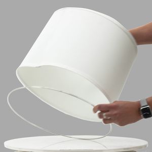 POLYLINEN, 15X16X11" LAMP SHADE, WHITE KD 5