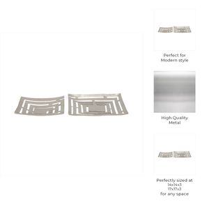 GRAHAMHAVEN SET OF 2 SILVER METAL 3 (IN) 10
