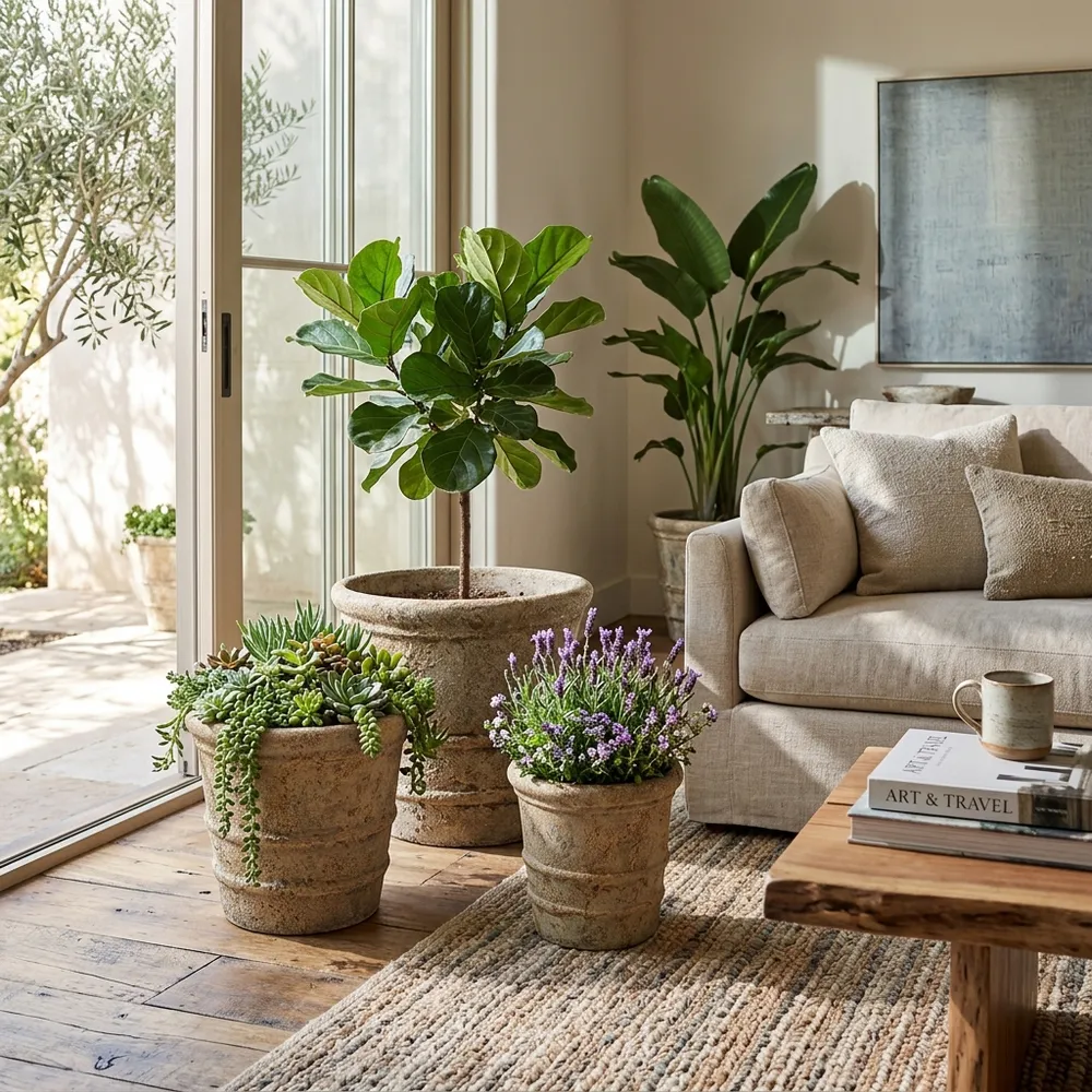 PAGEVALE SET OF 3 TAN PLANTER 14 (IN)