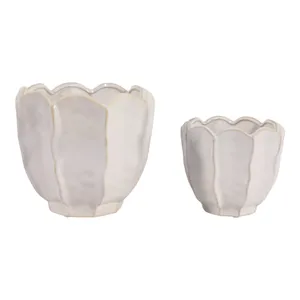 ASHTON SET OF 2 IVORY PLANTER 7 (IN) 1