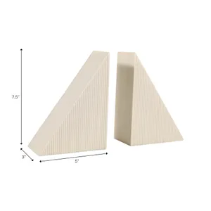 ROSSGATE SET OF 2 IVORY BOOKENDS 8 (IN) 8