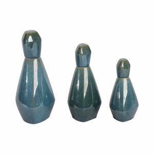 GIFFORDCLIFF SET OF 3 BLUE VASES 13 (IN) 4