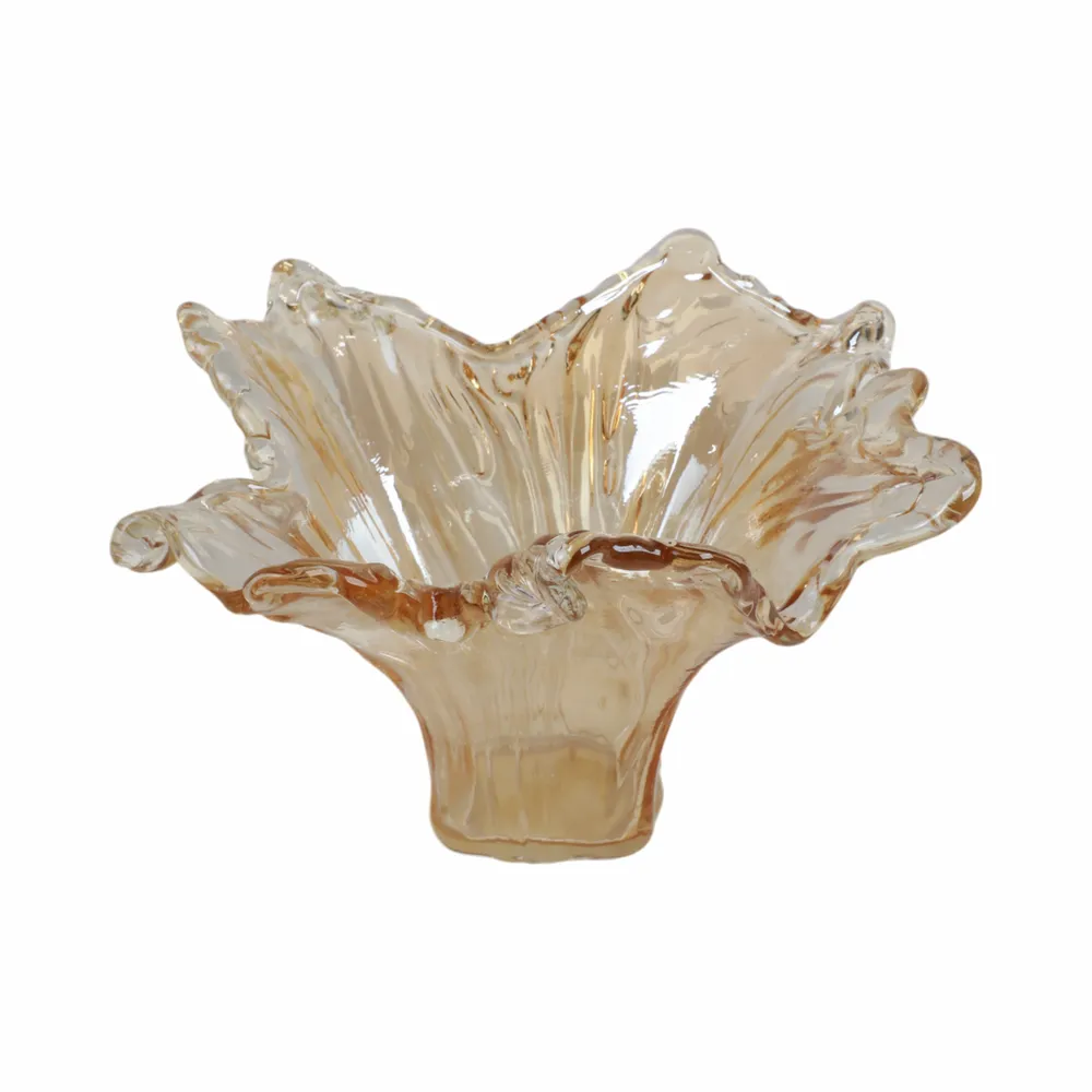 CLAYMORE BROWN GLASS VASE 8 (IN)