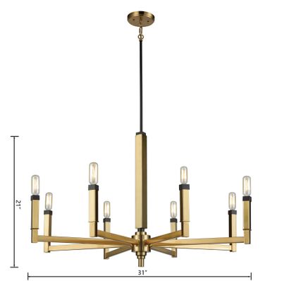 Mandeville 31'' Wide 8-Light Chandelier - Oil Rubbed Bronze