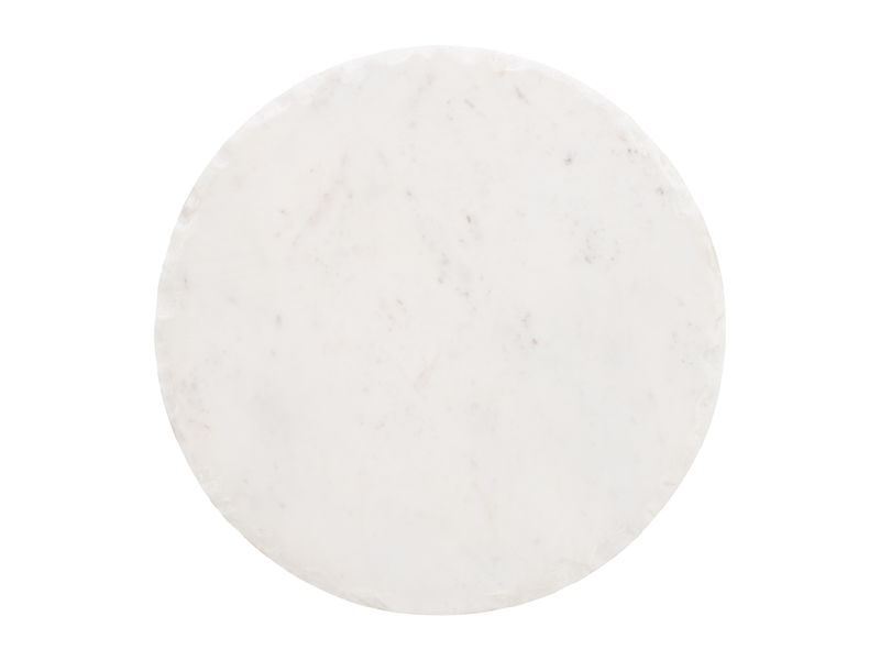 Rubo Accent Table White & Brass 9