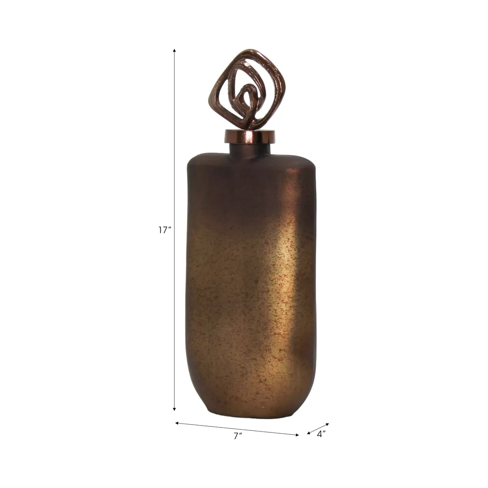 FINLEYGROVE BRONZE GLASS VASE 17 (IN)